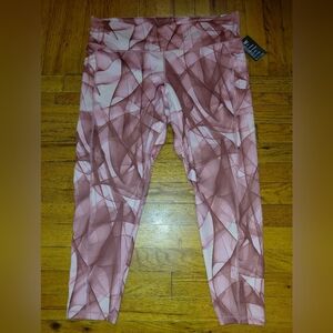 Ideology Leggings Abstract Pink with Side Pockets SIZE 2X
